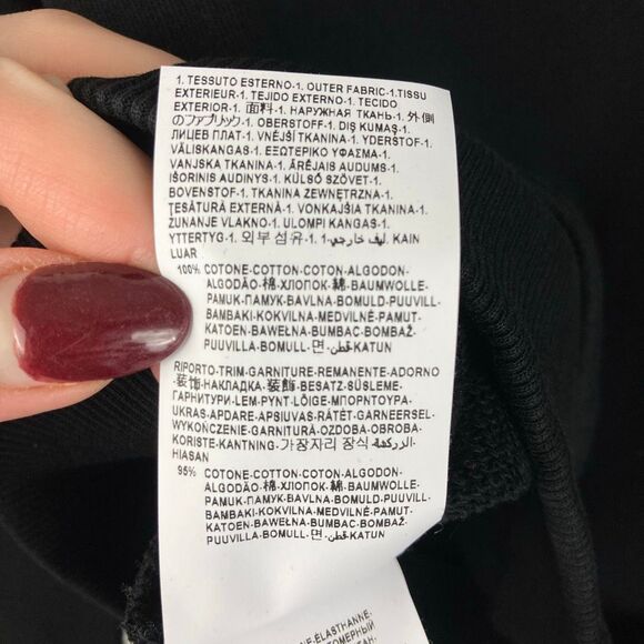 Versus Versace Women Black Sweatshirt Crewneck Pullover Velour Logo Luxury sz S - Picture 11 of 11